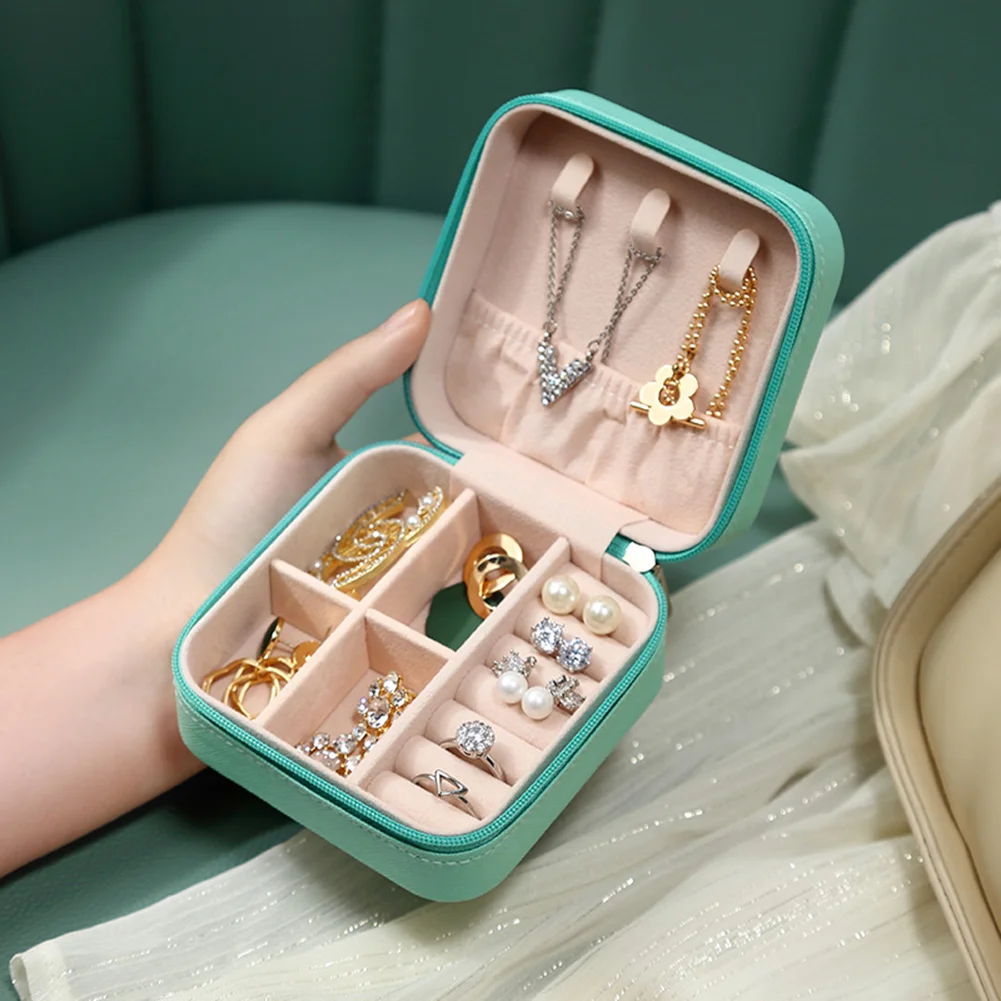 Lady Jewelry Box Storage Box Ring Display Case Portable Jewelry Organizer for Necklaces Joyeros Organizador De Joyas