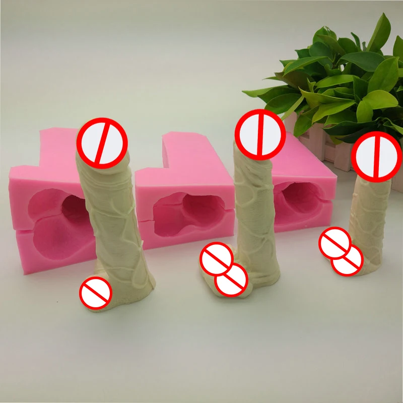 

B-1001 Amazon Hot sale dildo silicone Mould for candy Gypsum Chocolate candle soap Shaped Cake Tools women Penis Silicone Molds, Stock or customized