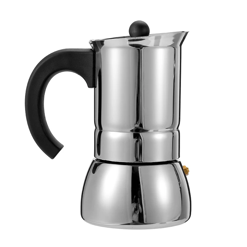 

500pcs MOQ Customize Logo Acceptable Stainless Steel Moka Coffee Pot