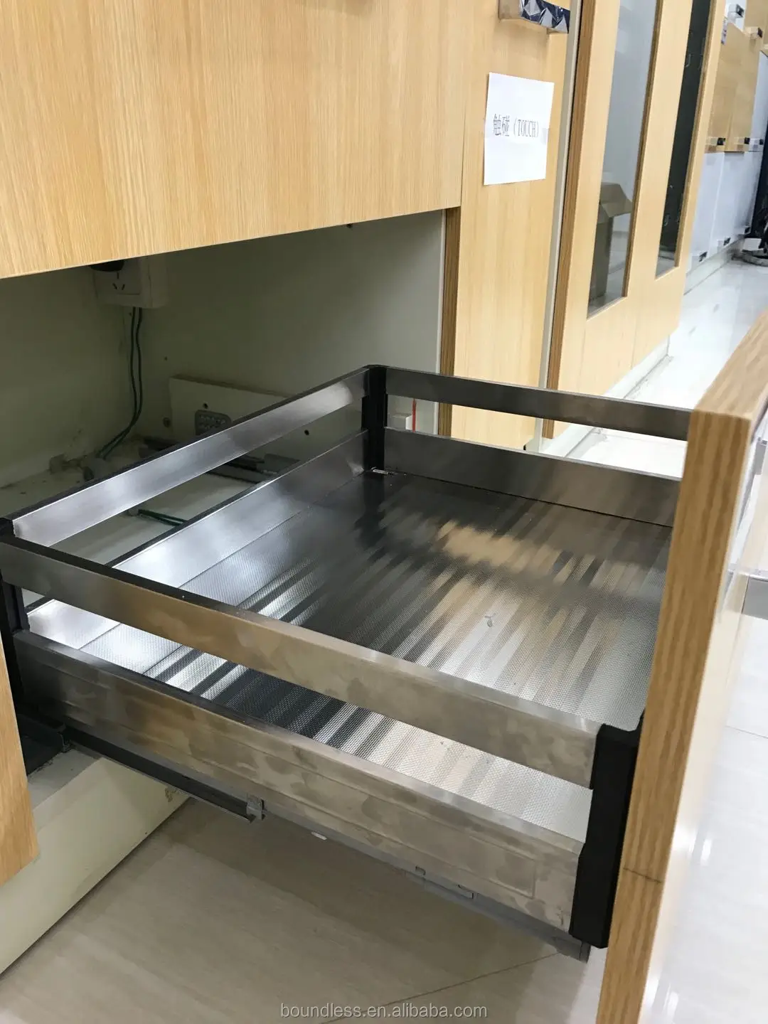 Kitchen Cabinet Stainless Steel Pull-out Basket Storage Basket