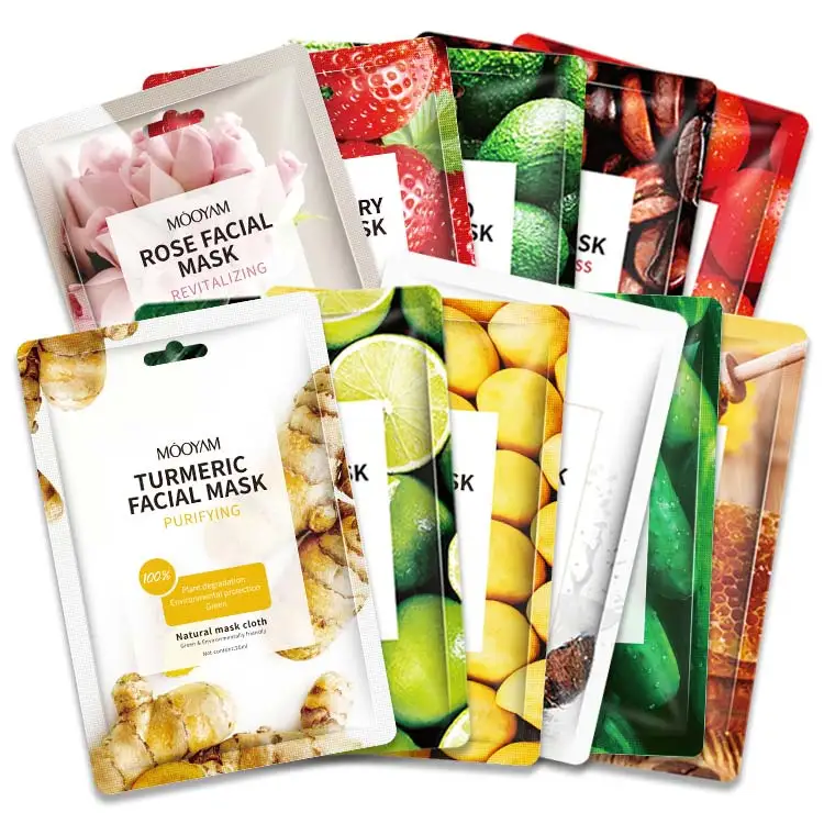 

Private Label Skin Care Mango Lemon Beauty Mask Firming Moisturizing Whitening Fruit Face Mask
