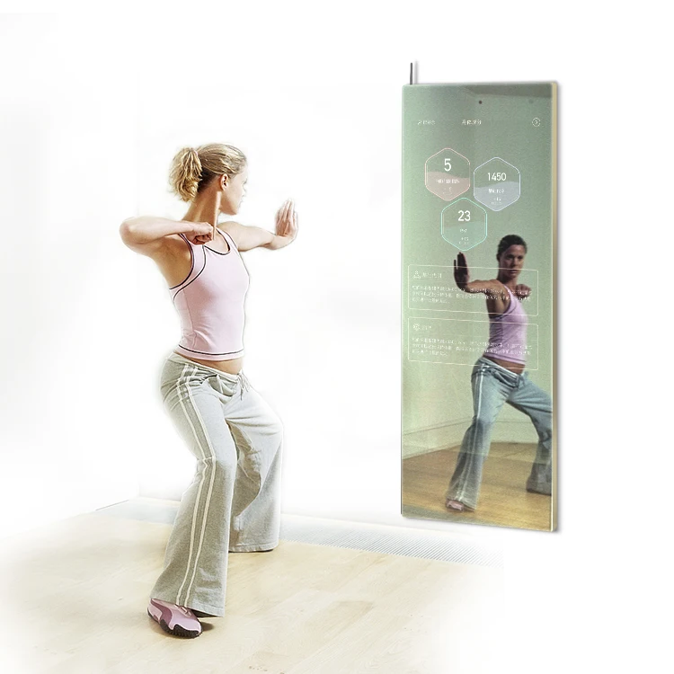 

Vercon spiegel 32 43 Inch digita smart mirror tv floor standing smart fitness camera mirror