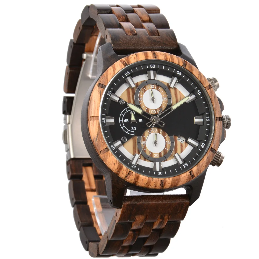 

High quality cajas para relojes montres-homm jam tangan pria watches men wrist luxury wood hand watch