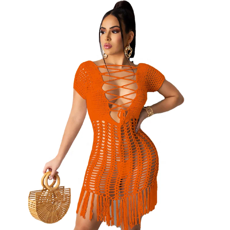 

Vadulyer Wholesale Fashion Handmade Tassel Beachwear Casual Dresses