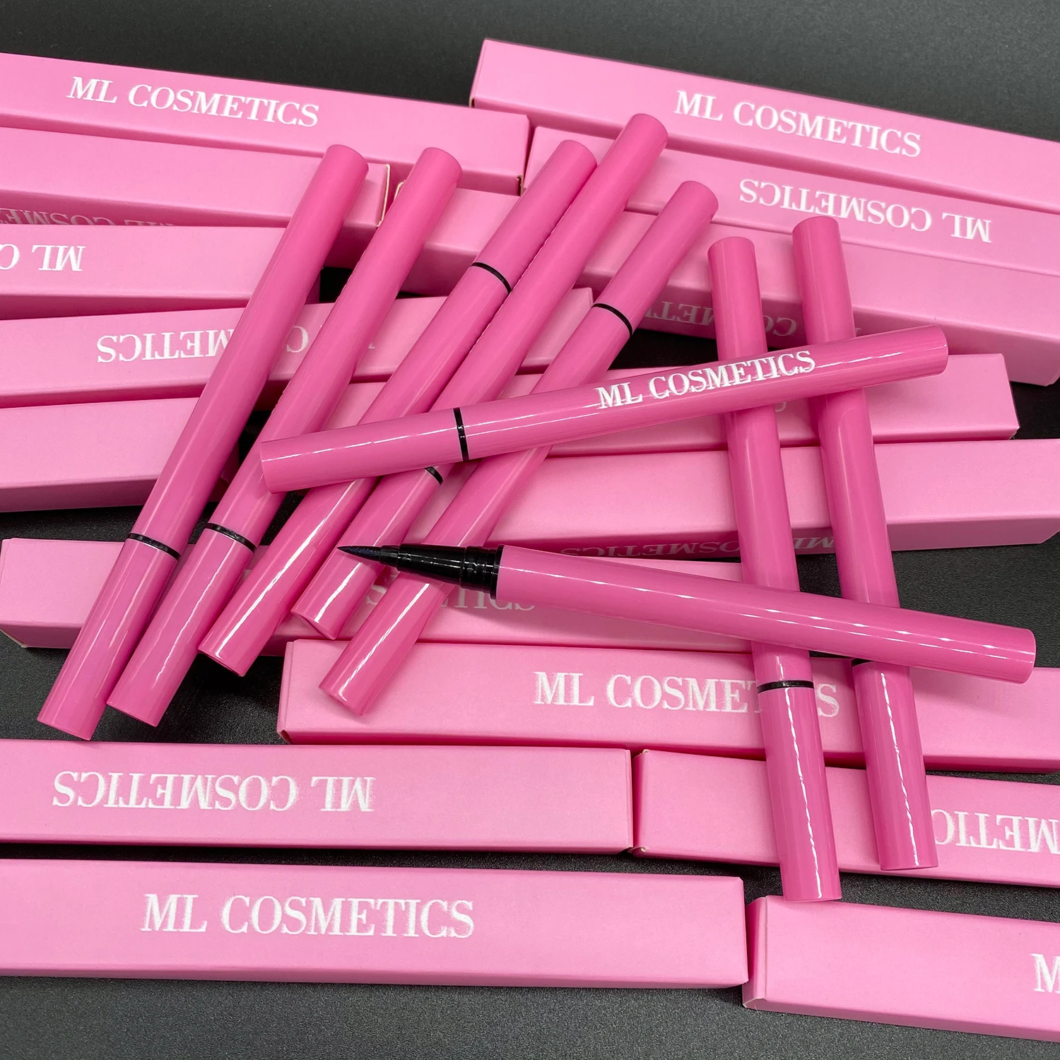 

High Quality Private Label Eyeliner Pen Long Lasting Magic Eyeliner Pen Best Waterproof Self Adhesive Eyeliner Pen, Pink white black blue rainbow rose gold