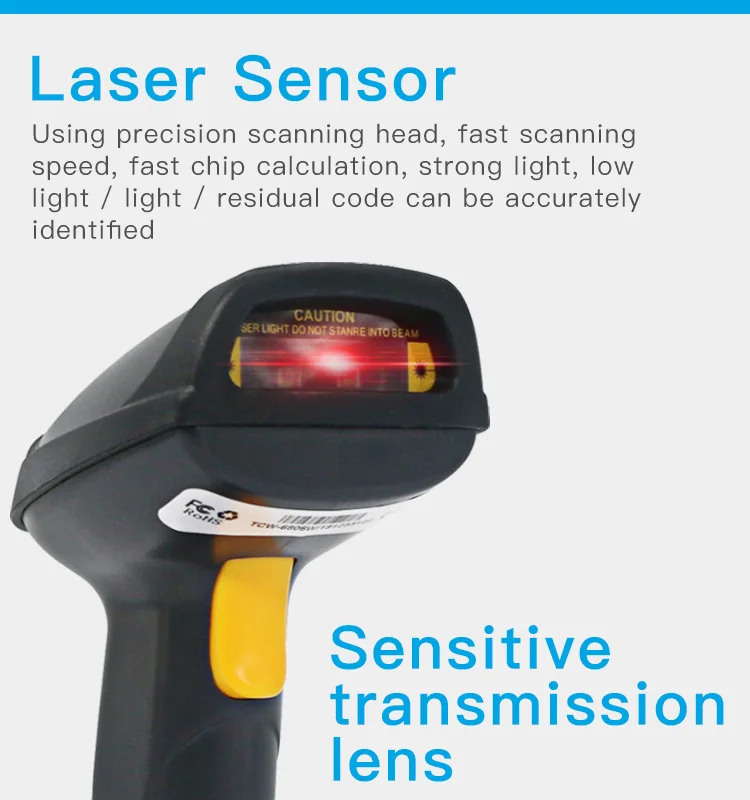 便携式 1D 自动无线符号枪标签条码阅读器经济高效