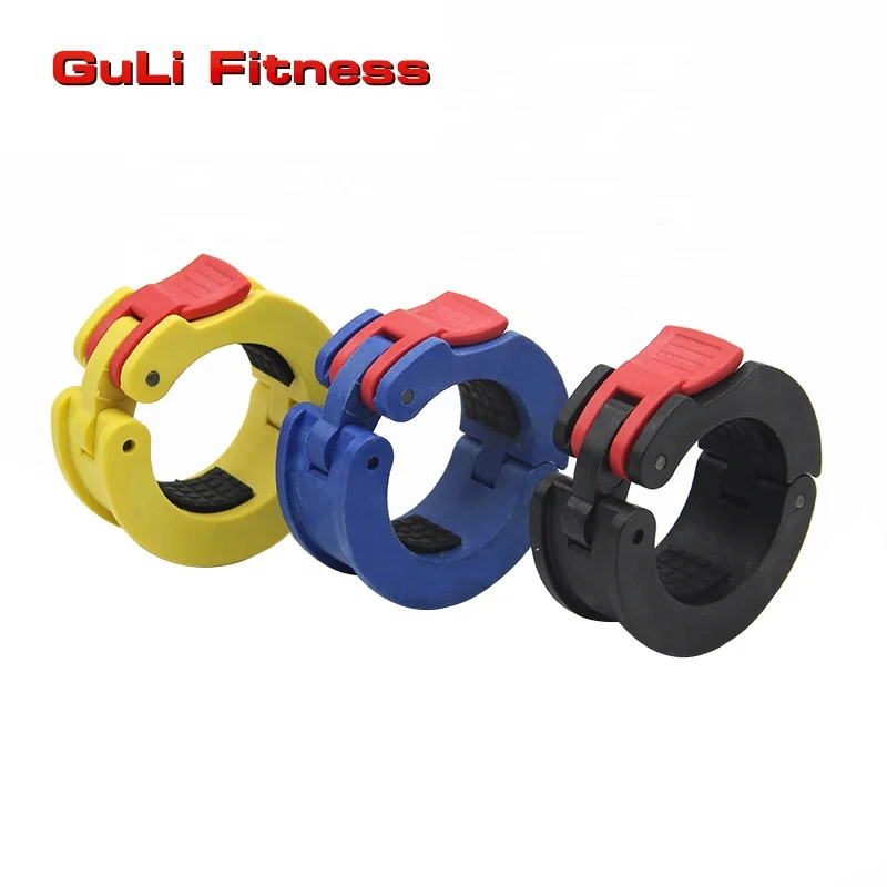 

2 Inch Locking Collar Clips Custom Logo Colorful Fast Release Barbell Nylon Clamp Collar  OB86/72/60 Locking Jaw Collars, Red, blue, black or customized