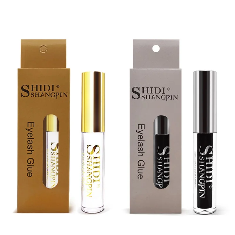 

SHIDISHANGPIN Eyelash Glue Clear Black Color Make Up Mink Eyelash Glue Waterproof Lash Adhesive Mink False Eyelash Glue