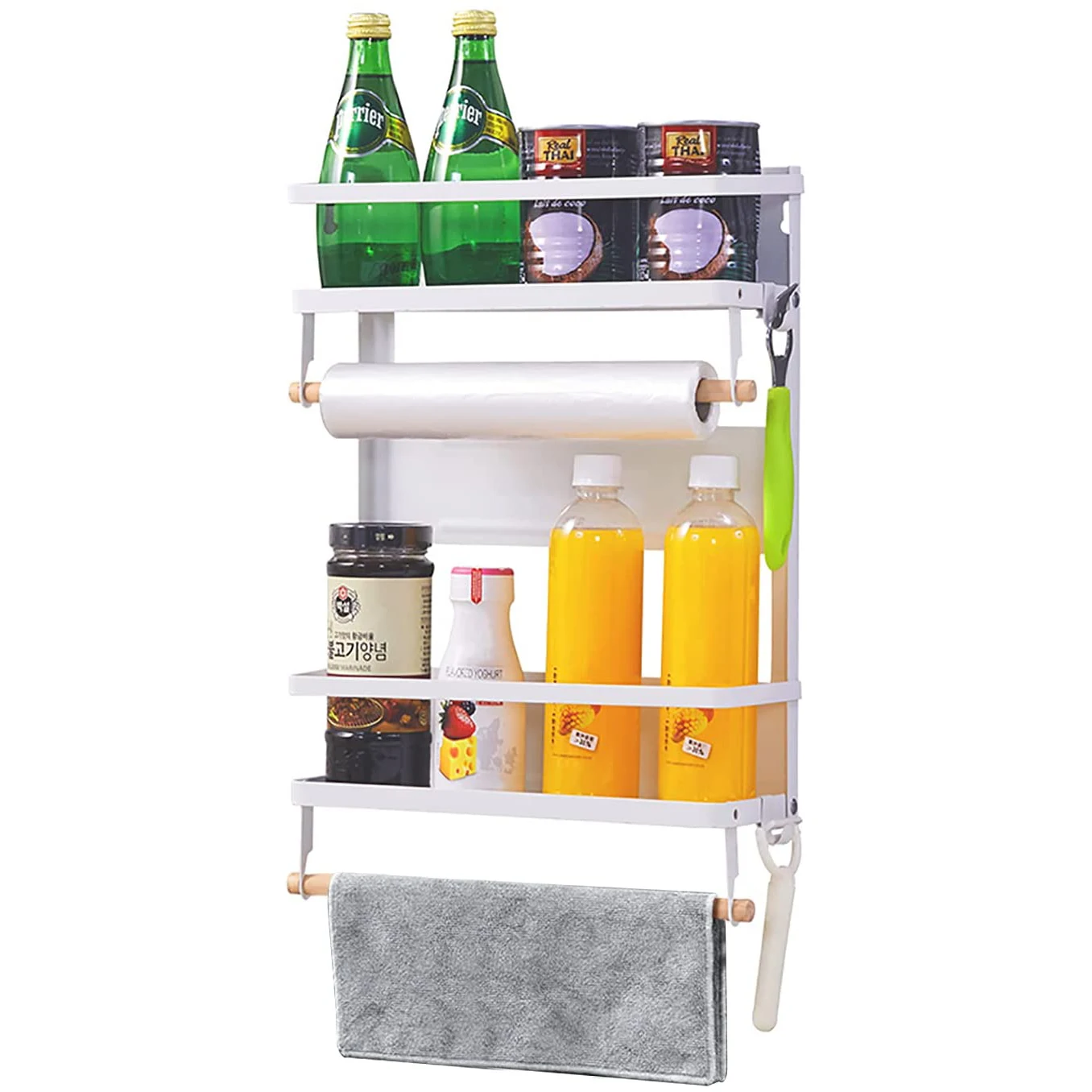 

Fridge side rack magnetic fridge organizer spice rack refrigerator shelf fridge rack refrigerator shelves