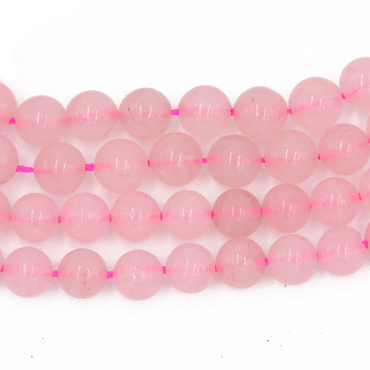 

2022 wholesale 6mm 8mm 10 mm round natural stone rose quartz stone loose beads for jewelry making, Pink