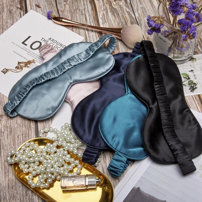 

Wholesale Custom fashion eye mask patch 19 mm 100% Real mulberry silk eye mask Luxury Beauty silk sleep eye mask for women, Customized color