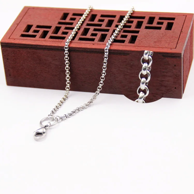 

Customize Rolo Chain Necklace Rolo chain necklace with middle Clasp Locket pendant Chain Necklace