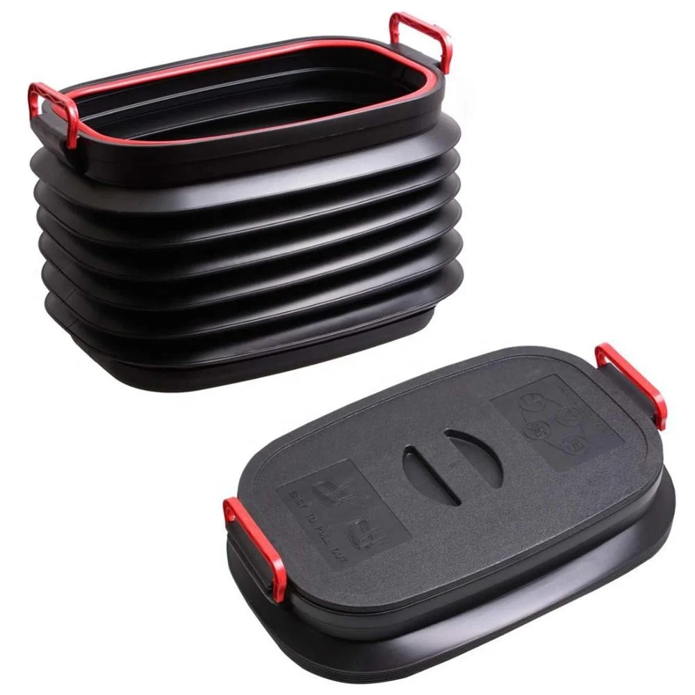 

dropshipping 37L Collapsible Bucket Collapsible Storage Bins with Lids Portable Folding Water Container Collapsible Sink, Black