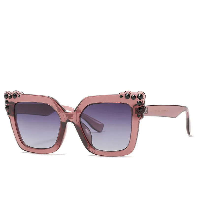

Custom Logo Uv400 Cat Eye Locs Diamond High Quality Womens Sunglasses Trendy