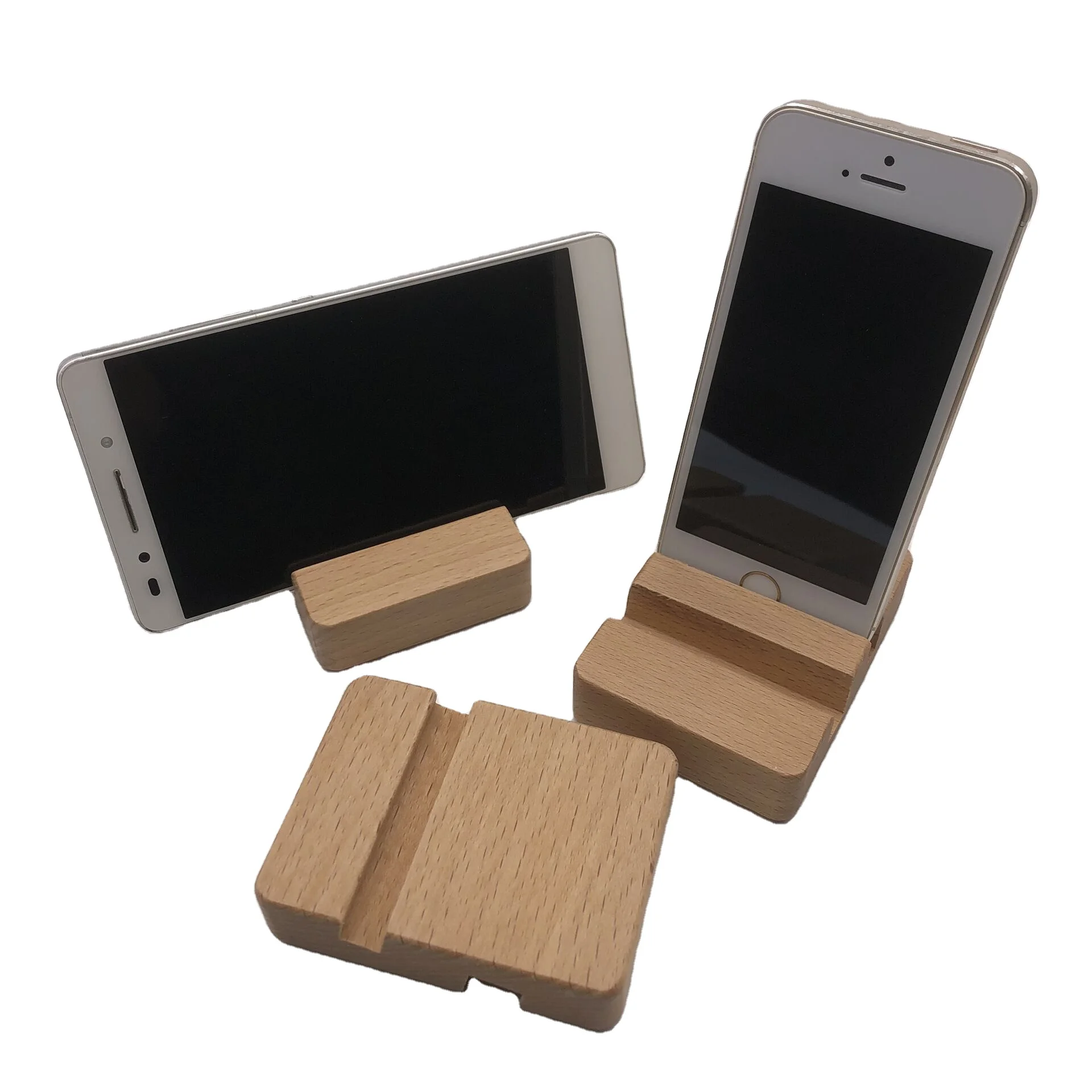 

wholesale mobile phone holder wooden custom phone accessories holder Solid wood practical mobile phone Nordic style