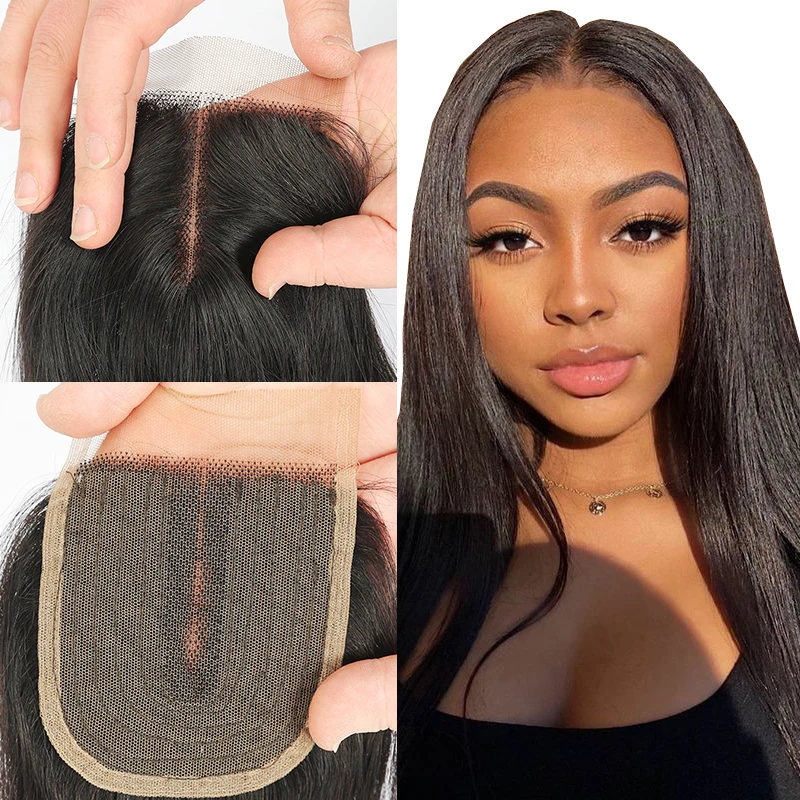 

Hd Transparent Lace Closure Brazilian Straight Human Hair 4x4 Lace Closure T Part Closure