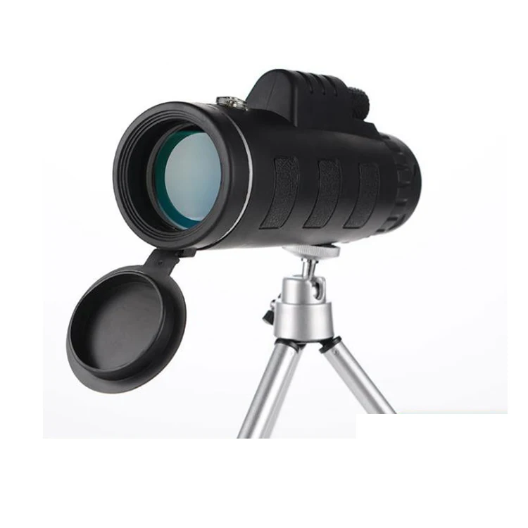 

martphone Holder Prism High-power Zoom 40*60 outdoor hiking Monocular Telescope, Black