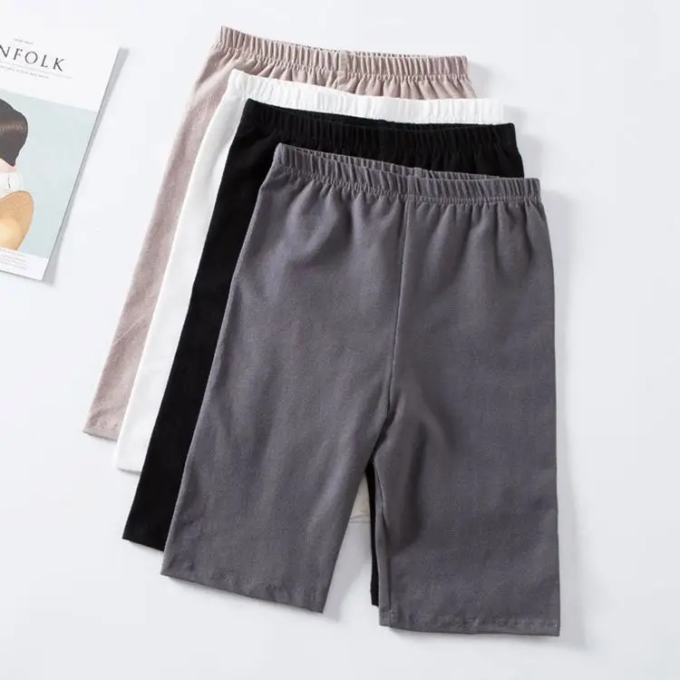 

Factory Summer high waisted slim cycling athleisure shorts women solid fitness biker shorts pants