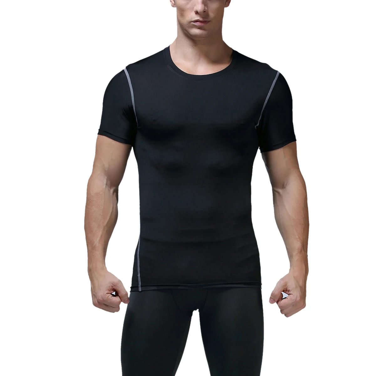 

polyester quick dry fitness gym man Running Tshirt