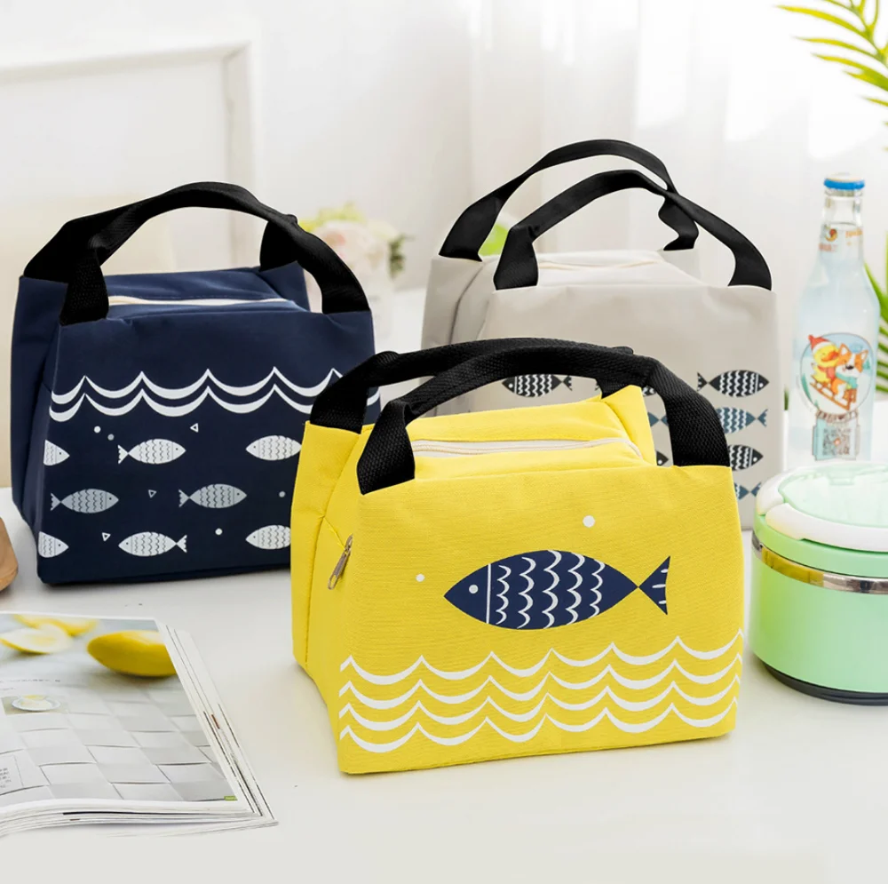 

Wholesale Cartoon Small Zipper Outdoor Insulation Lunch Box Cooler Bag