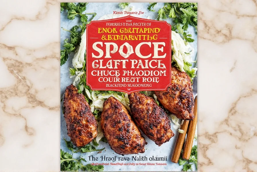 Blackened seasoning used in a cast iron skillet