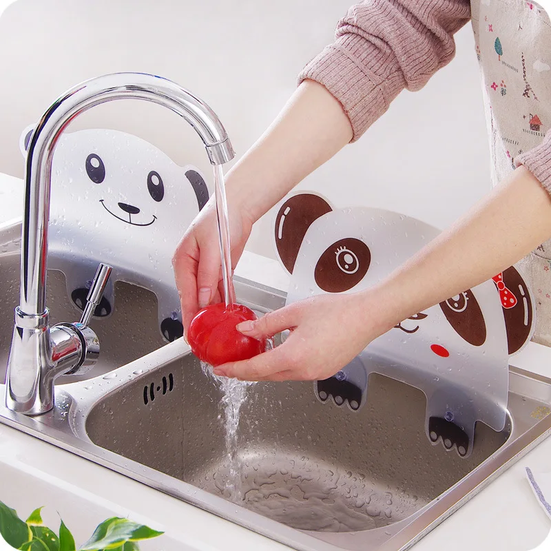

Cute panda shaped water tank splash proof baffle gadget suction cup water baffle