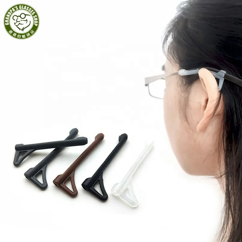 

2021 Upgrade Kids Adults Sports Anti-Slip Accessories Soft Silicone Eyeglasses Temple Tips Sleeve Retainer Glasses Ear Hook, Black/brown/grey/clear