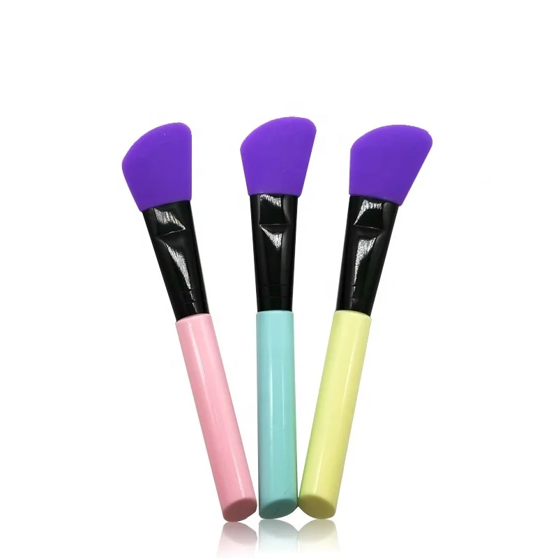 

Custom Logo Cosmetic Makeup Brush DIY Mask Tool Soft Silicone Face Mask Brush, Multiple colors available