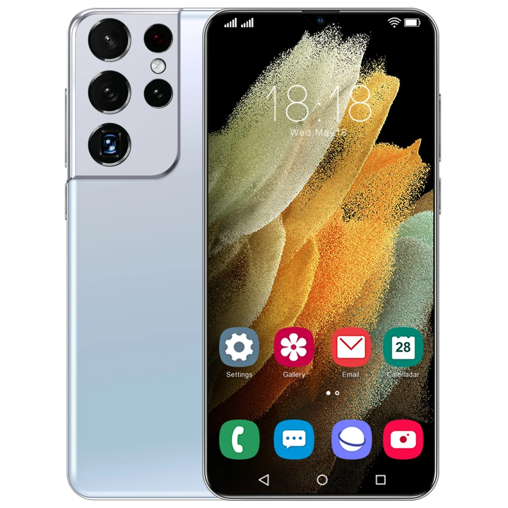 

S21U 5G 6.7inch screen Model phone 32MP+50MP Camera Android phone RAM12+ROM512 large memory smart phone, Black,white,gold