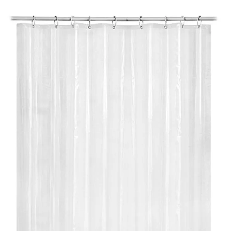 

wholesale Waterproof PEVA Clear shower Curtain liner with 3 Magnets, Transparent