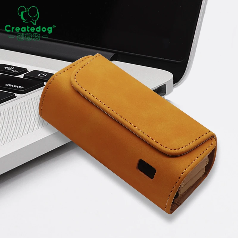 

New matt PU bags leather pouch case for use with IQOS, Black,brown,yellow,blue...
