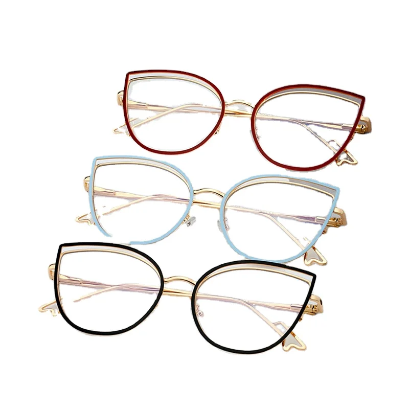 

LMAMBA fashion optical cat eye glasses frame logo computer wholesale blue light blocking glasses