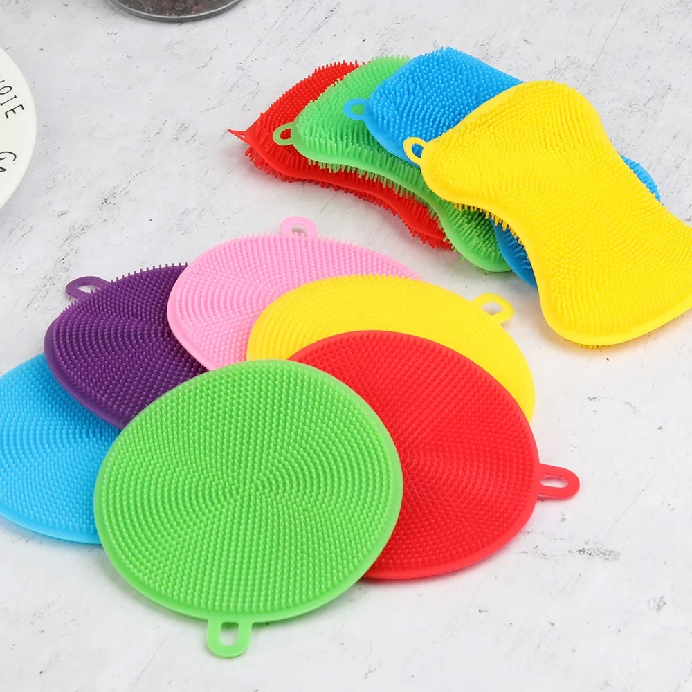 

Kitchen Tool Hot Multipurpose Smart Sponge Cleaning Dish Universal Brush Silicone Wash Bowl Brushes, Customized
