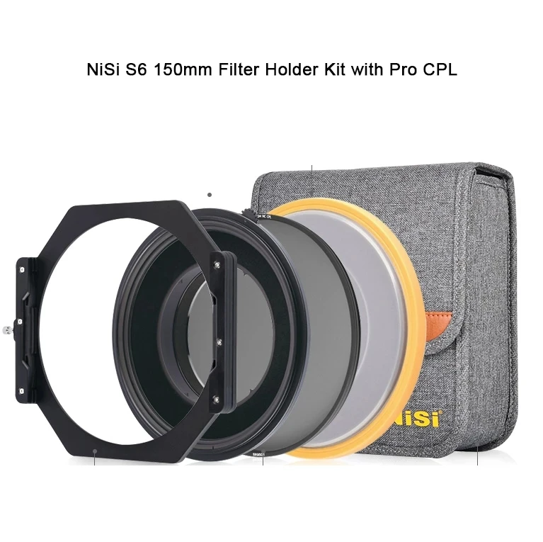

NISI S6 Holder Kit Square Filter Holder with Pro/Landscape CPL for Canon TS-E 17mm F4 Camera Lens Aluminum 150mm Holder