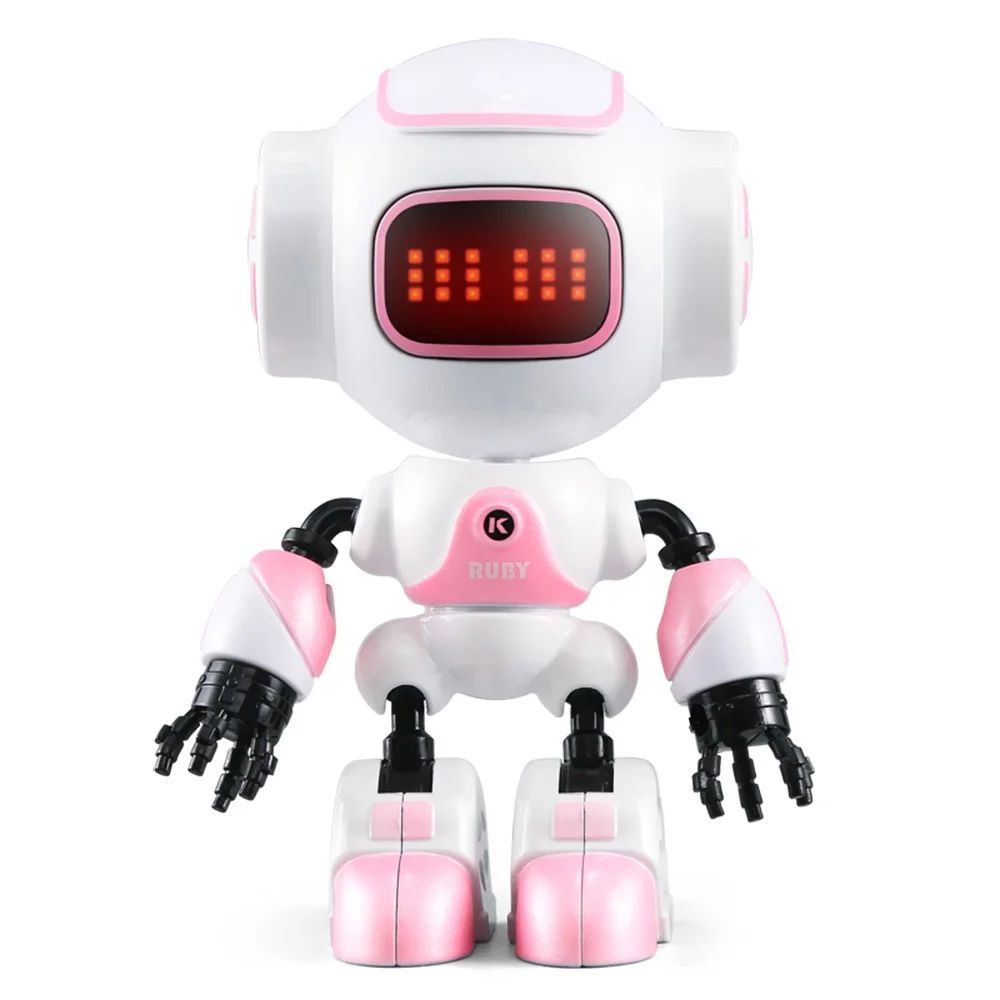 

JJRC R9 RC Robot Ruby Touch Control DIY Gesture Mini Smart Voiced Alloy Robot Toy Blue Pink Orange Yellow For Kids Gift, Yellow pink green