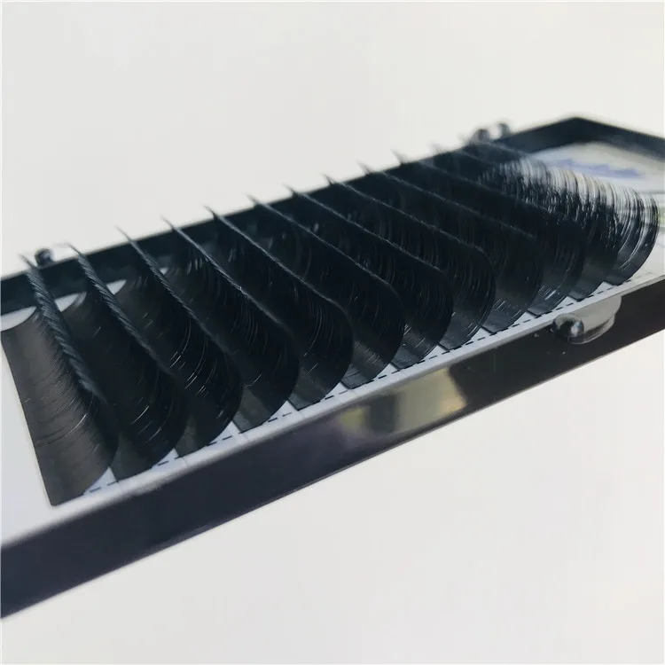 

One Second Making Fans One Touch Fan Volume Private Label Individual Easy Faux Velvet Lash Blooming Eyelash Extension