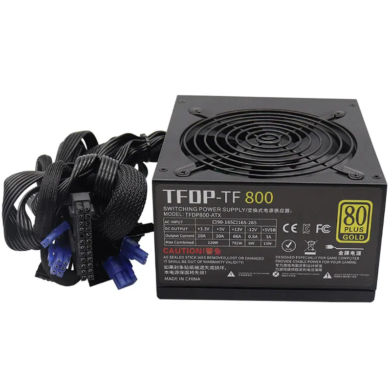 

High Efficiency 80 Plus Gold Fan Desktop Power Supply 800w Power Supply For Pc Gaming