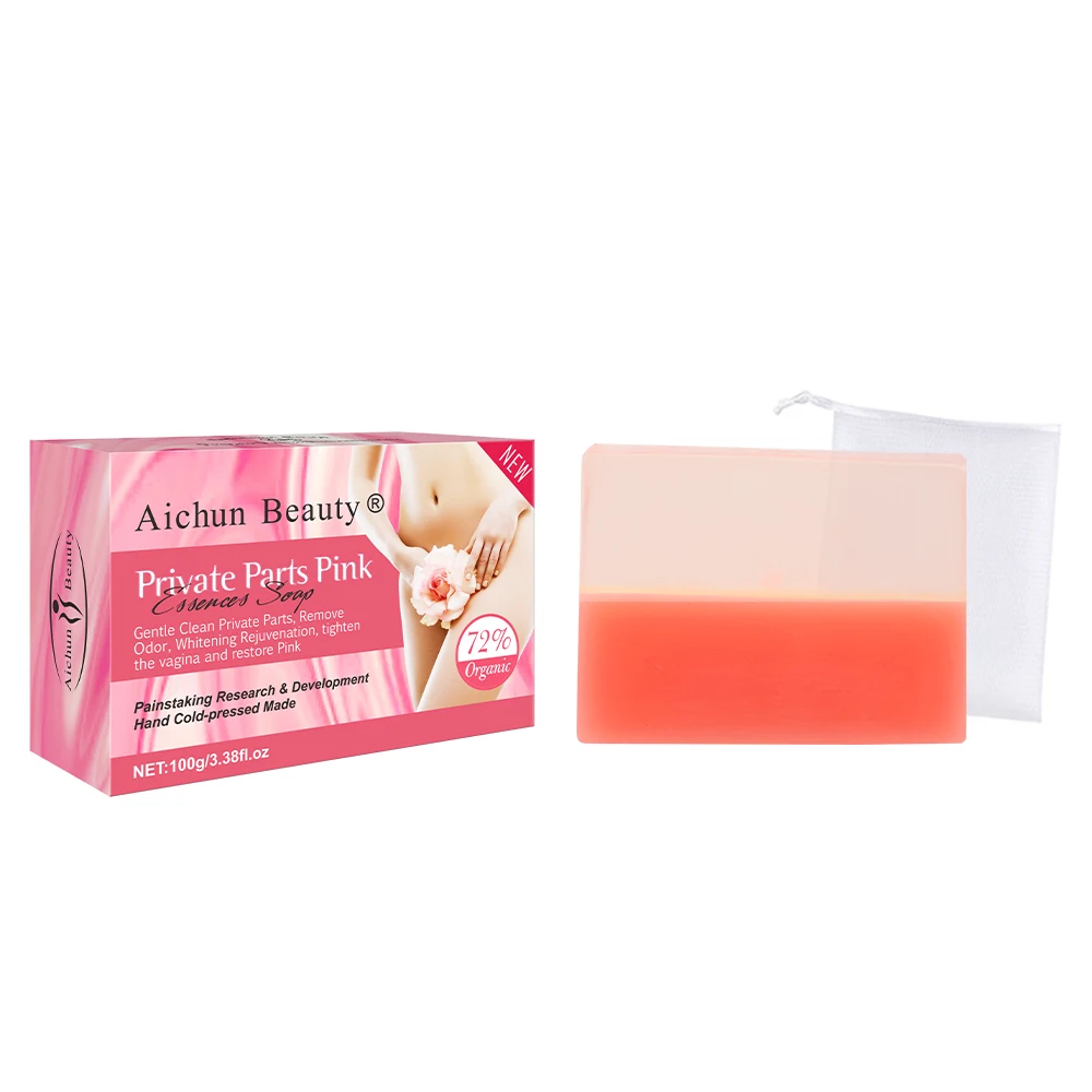 

Aichun Beauty 100g Best Selling Private Label Skin Bath Body Private Parts Whitening Pink Soap For Woman