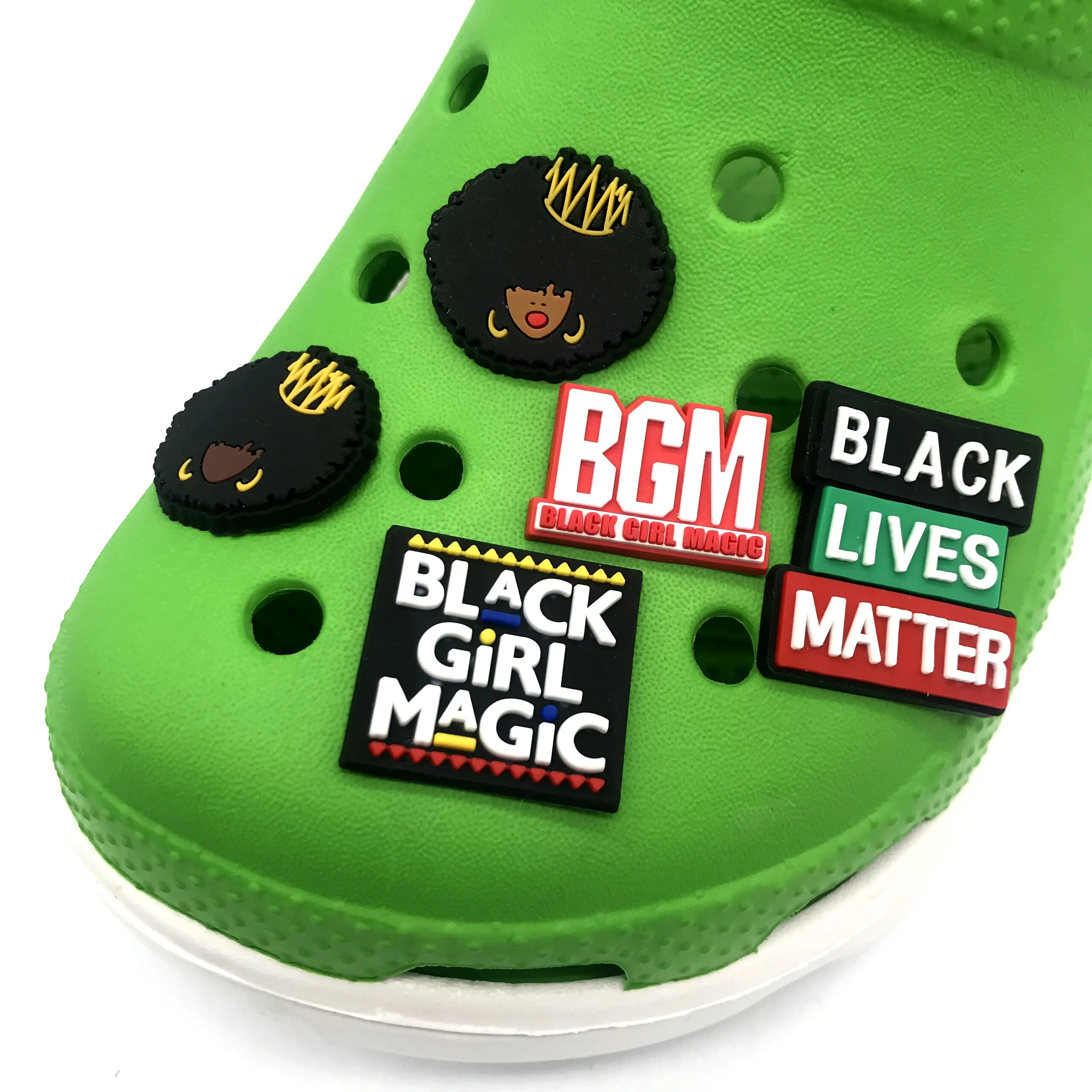 Black Lives Matter Soft Pvc Shoes Charm Jibbitz For Crocks Clog Shoes ...