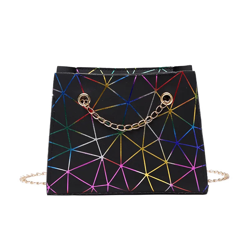 

2021 Wholesale Handbags Fashion Geometric Design Ladies Mini Hand Bag Women Small Cosmetic Bag Girl Mobile Phone Shoulder Bags, Gray,black,red,hologram,white