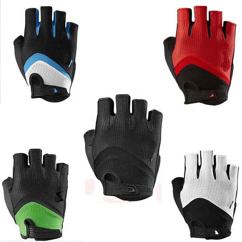 

Bicycle Summer Unlined Horse Riding Gloves Riding Motorcycle Running Gym Sport Half Finger Short Bike Gloves Breathable Cycling, 5 colors