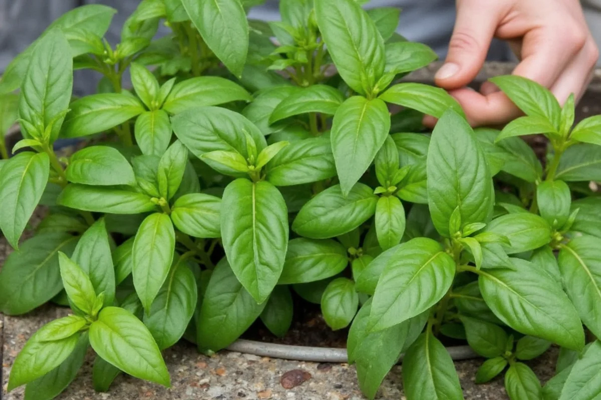 how to cut back a basil plant