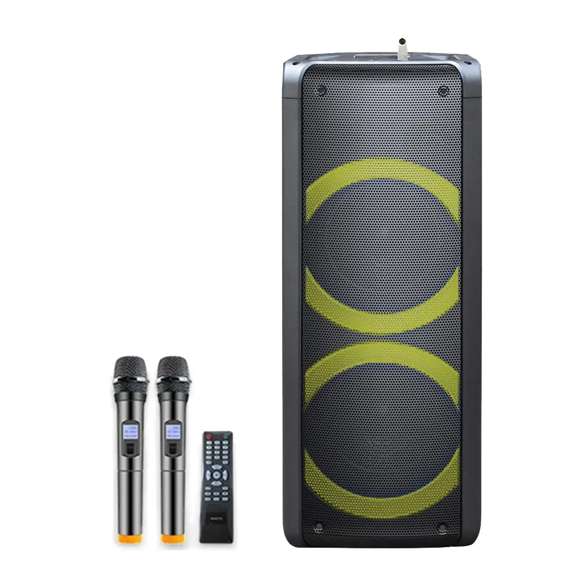 

Leisound powerful sound DJ pair pa speaker with microphone, Black