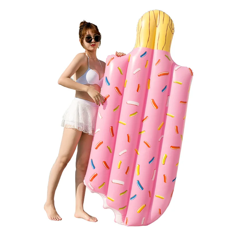 

PVC Inflatable Floating Bed Beach Swimming Pool Water Mattress Inflatable Stick Ice Air Bed Ice Cream Floating Row