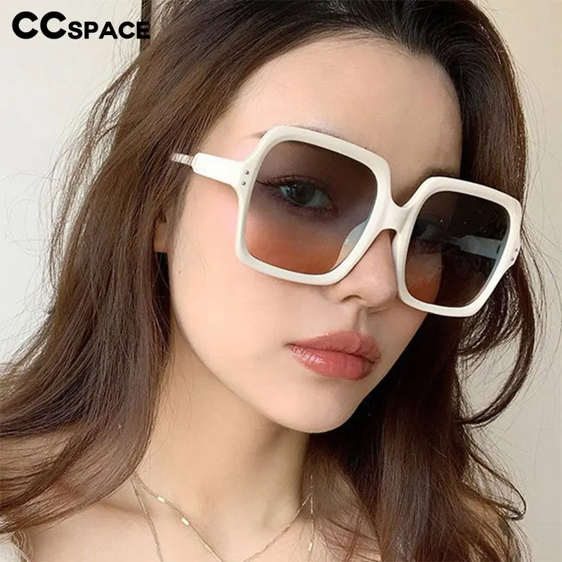 

49038 Retro Square Big Frame Luxury Sunglasses Men Women Fashion Shades UV400 Vintage Glasses