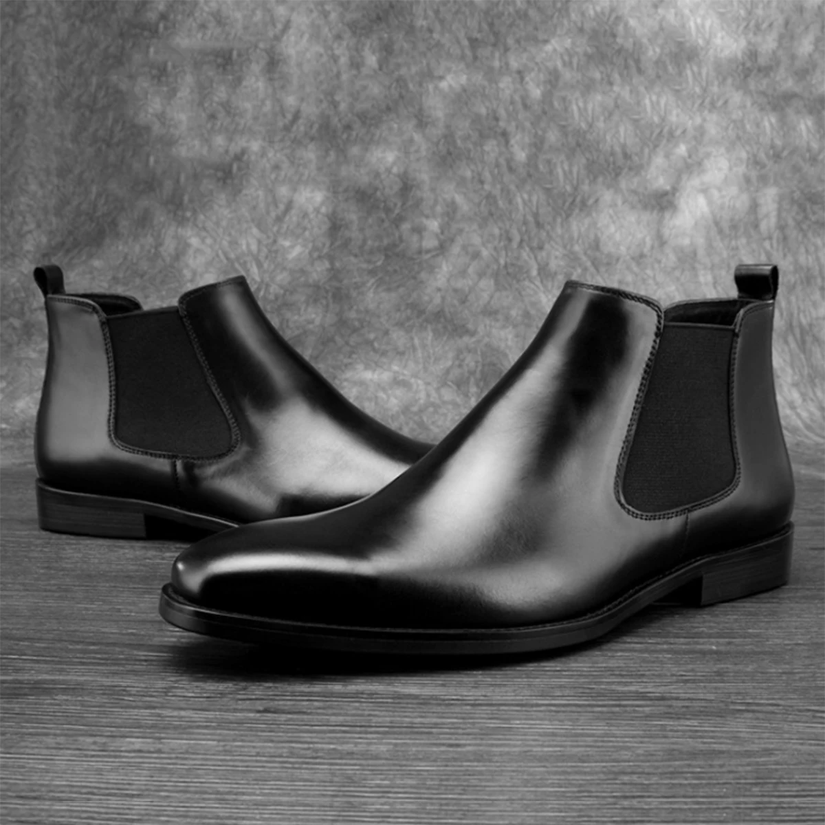 2024 Trendy Top Grade Genuine Leather Chelsea Boots Breathable Handmade Wear-Resistant Top Layer Cowhide Mens Casual Dress Shoes