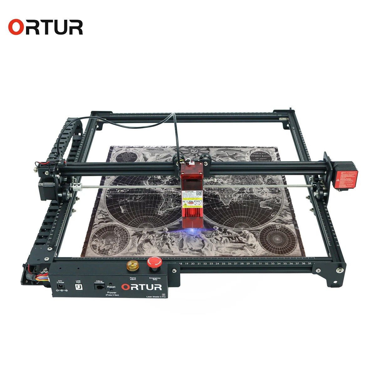 

ORTUR Laser Master pro S2 Laser Engraver CNC Fixed Focus with 32-bit Motherboard LaserGRBL(LightBurn) 40x40cm Engraving Area
