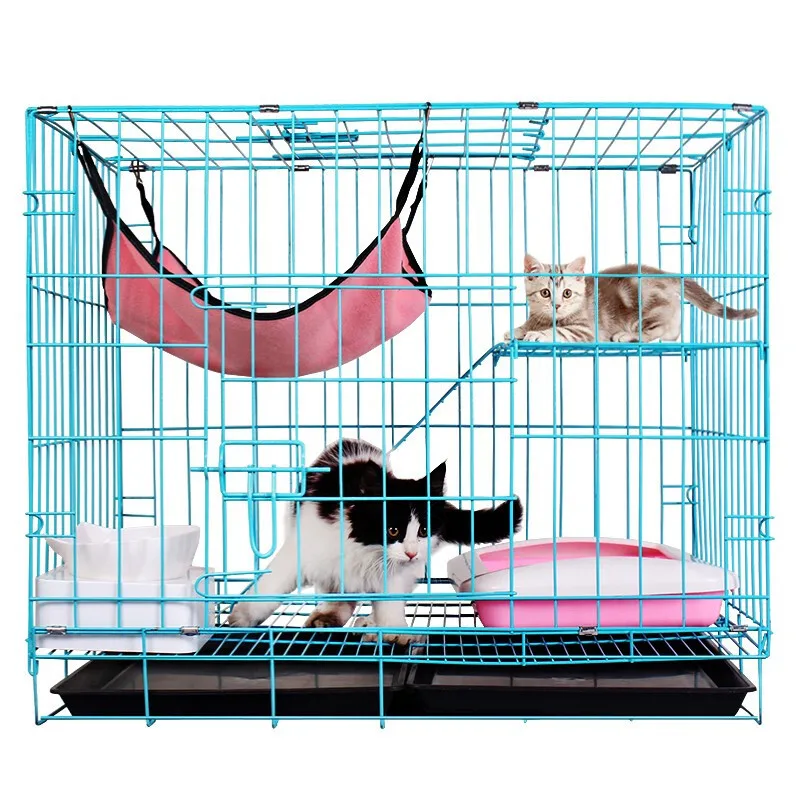 

2021 Hot Sale Folding Indoor Pet Cat Cage With Ladder Wire Cage