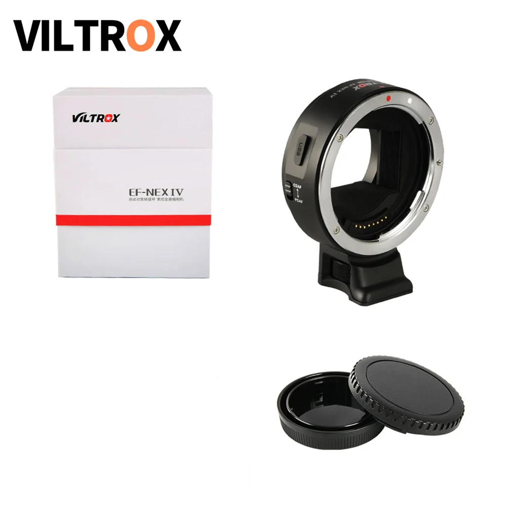 

Viltrox EF-NEX IV Auto Focus Lens Adapter for Canon EOS EF EF-S Lens to Sony E NEX Full Frame A9 AII7 A7RII A7SII A6500 A6300, Black