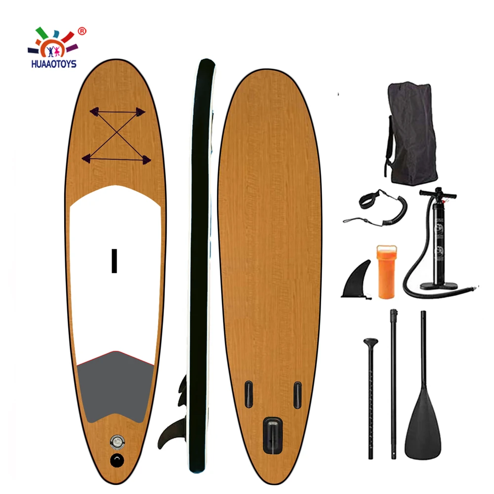

Wooden Bamboo Inflatable Sup Stand Up Paddle Board ISUP with full accessories